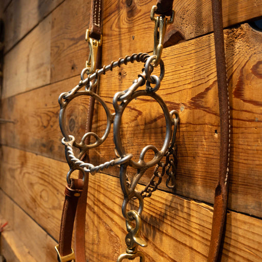 L&W Twisted Wire Snaffle Combo Bridle Rig Tack - Rigs L & W