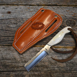 Justin Wiley Handmade Castration Knife with Leather Sheath WK035 Knives Justin Wiley   