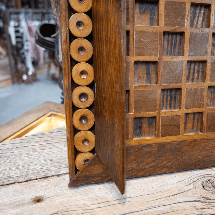 1883 - 1889 Wood Mosaic Co. Checker Board with All Original Pieces