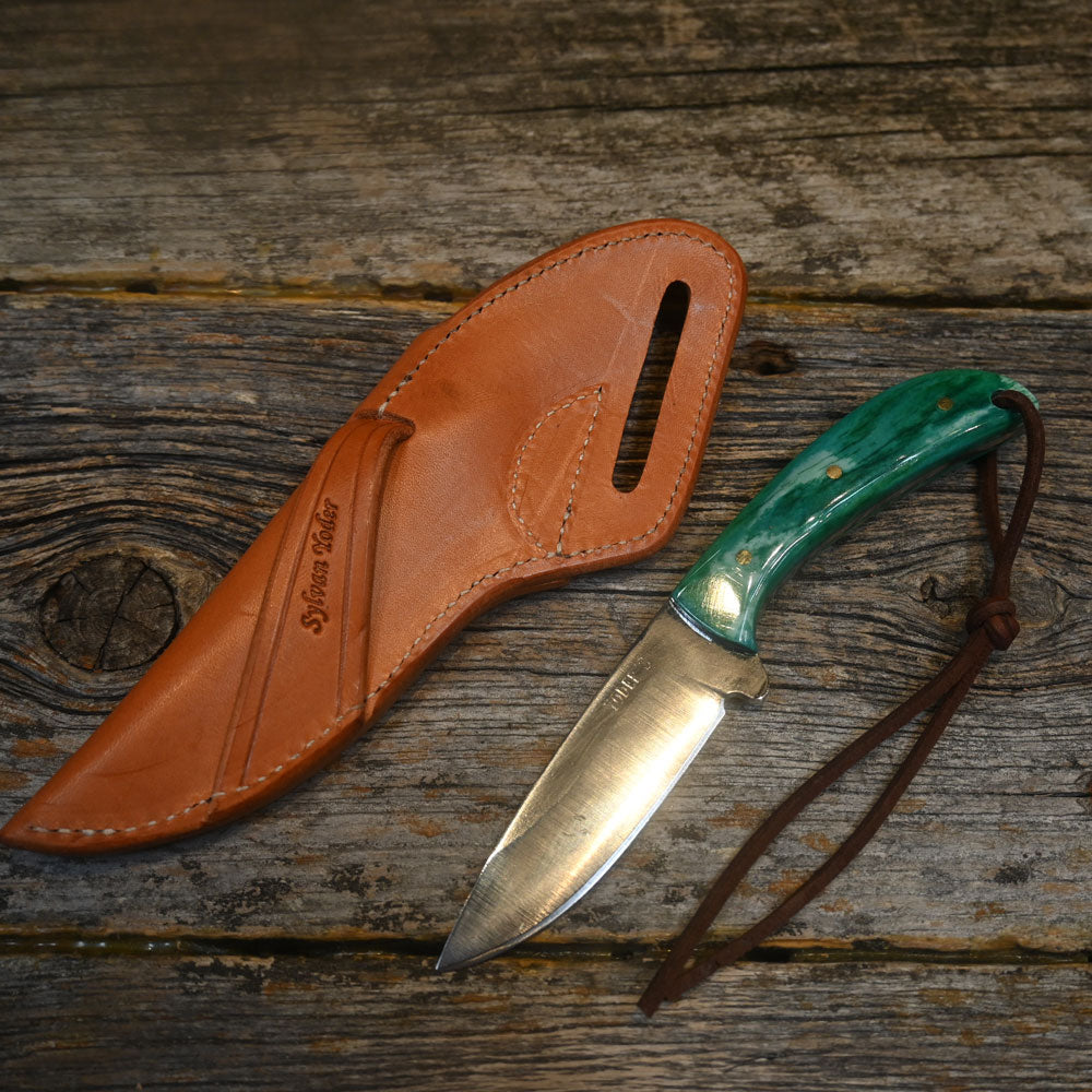 Sylvan Yoder Handmade Knife with Leather Sheath SY007 Knives SYLVAN YODER   