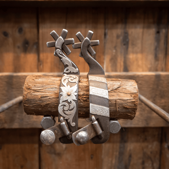 Jennings Silver Mounted 6pt Spurs