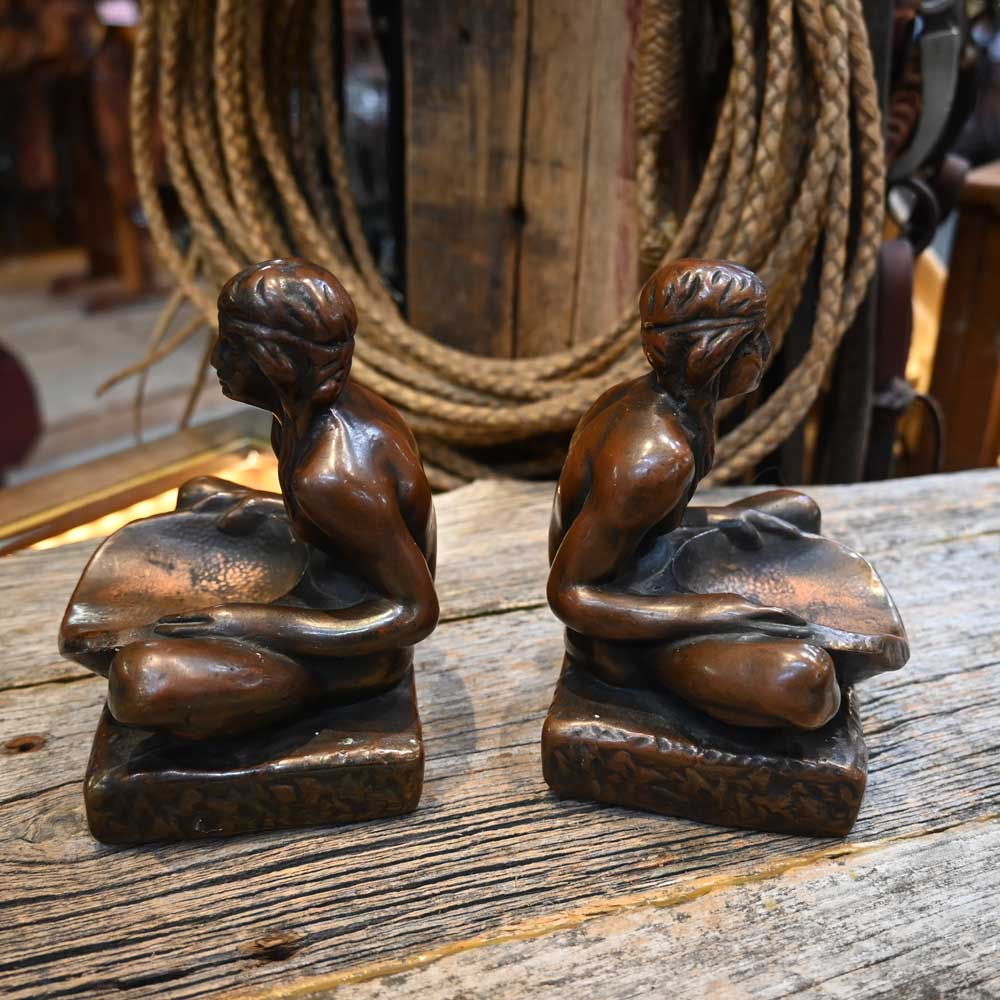 Vintage Brass Indian Bookends _CA1083 Collectibles Teskey's