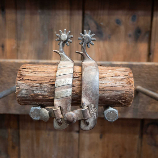Josh Ownbey Cowboy Line Silver Mounted 10pt. Spurs Tack - Spurs Josh Ownbey Cowboy Line
