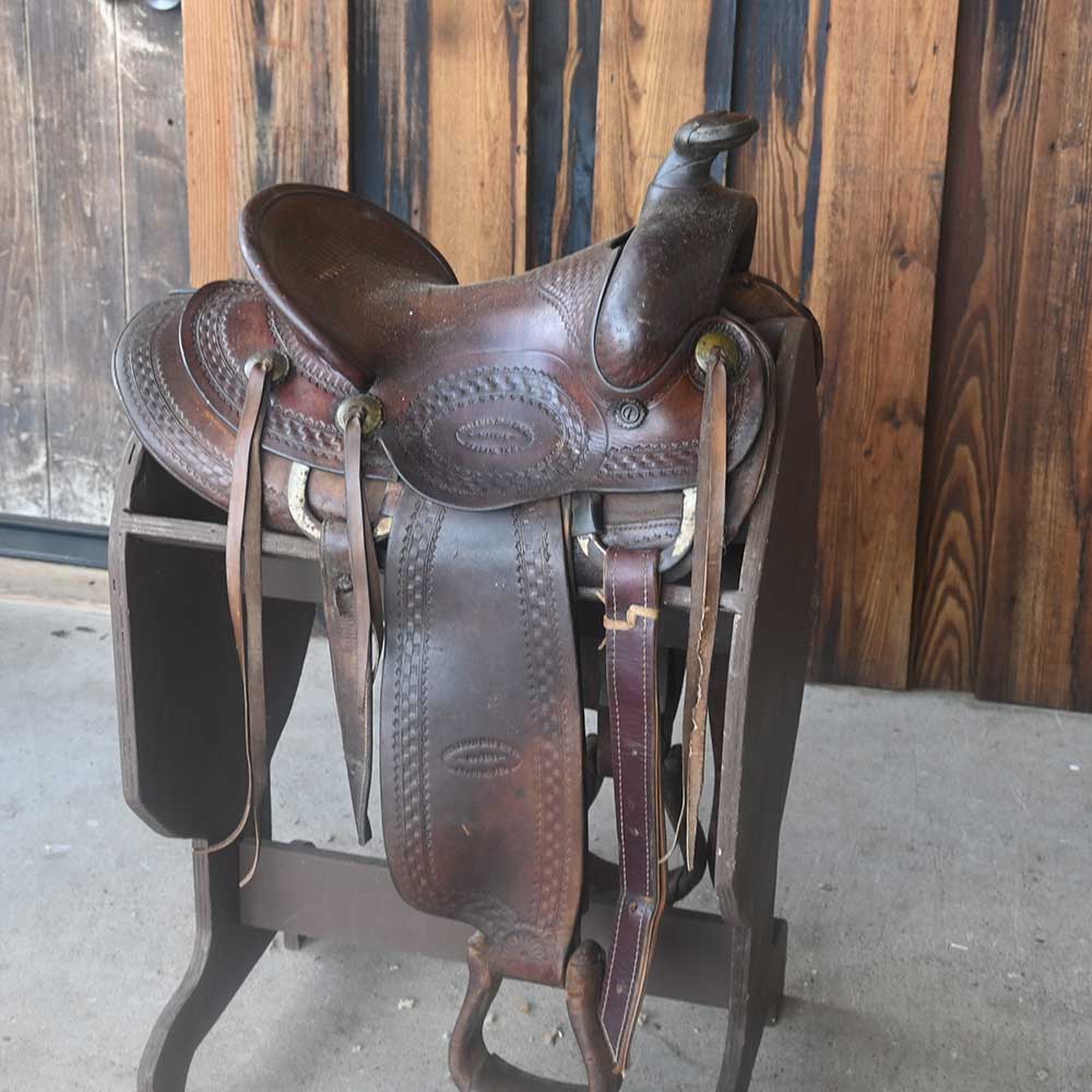 Western Buckeroo Handmade by Eddleman Bros. Sad Co. - Graham Texas Saddle    _CA838 Collectibles Eddleman Bros Sad Co.   