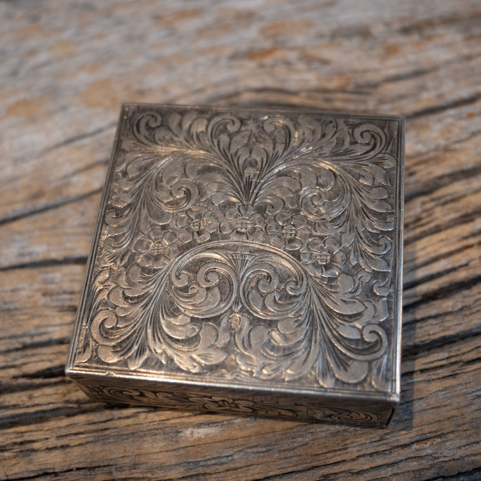 Early 1920's Bohlin Sterling Silver Powder & Lipstick Case 1858
