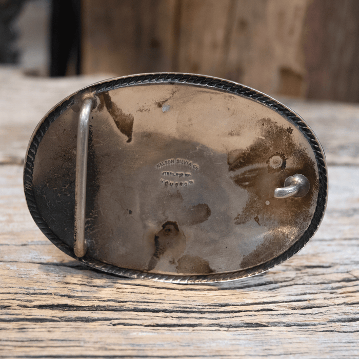 Nelson Silvia Co. 1976 Sterling Silver Trophy Belt Buckle