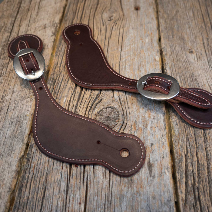 Handmade Ross Bullinger Burgundy Spur Straps