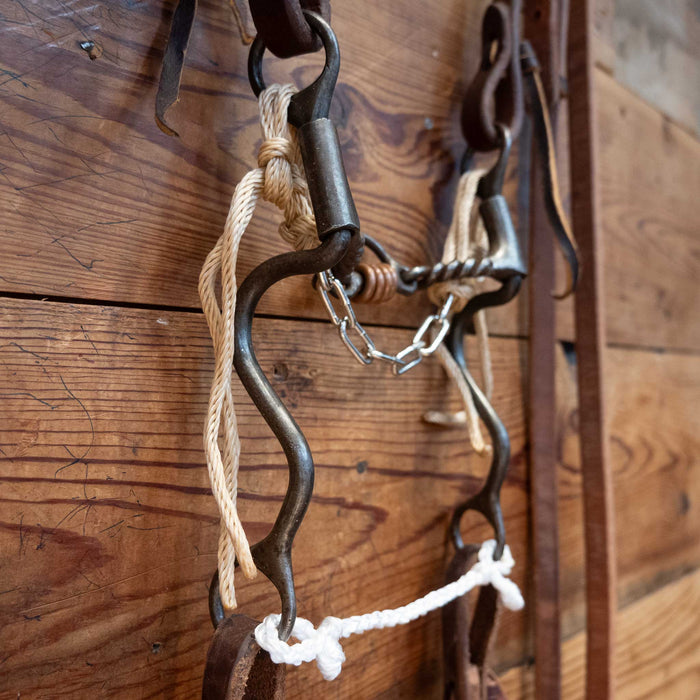 Twisted Wire Loose Port Bridle Rig w/ Single Ear Headstall