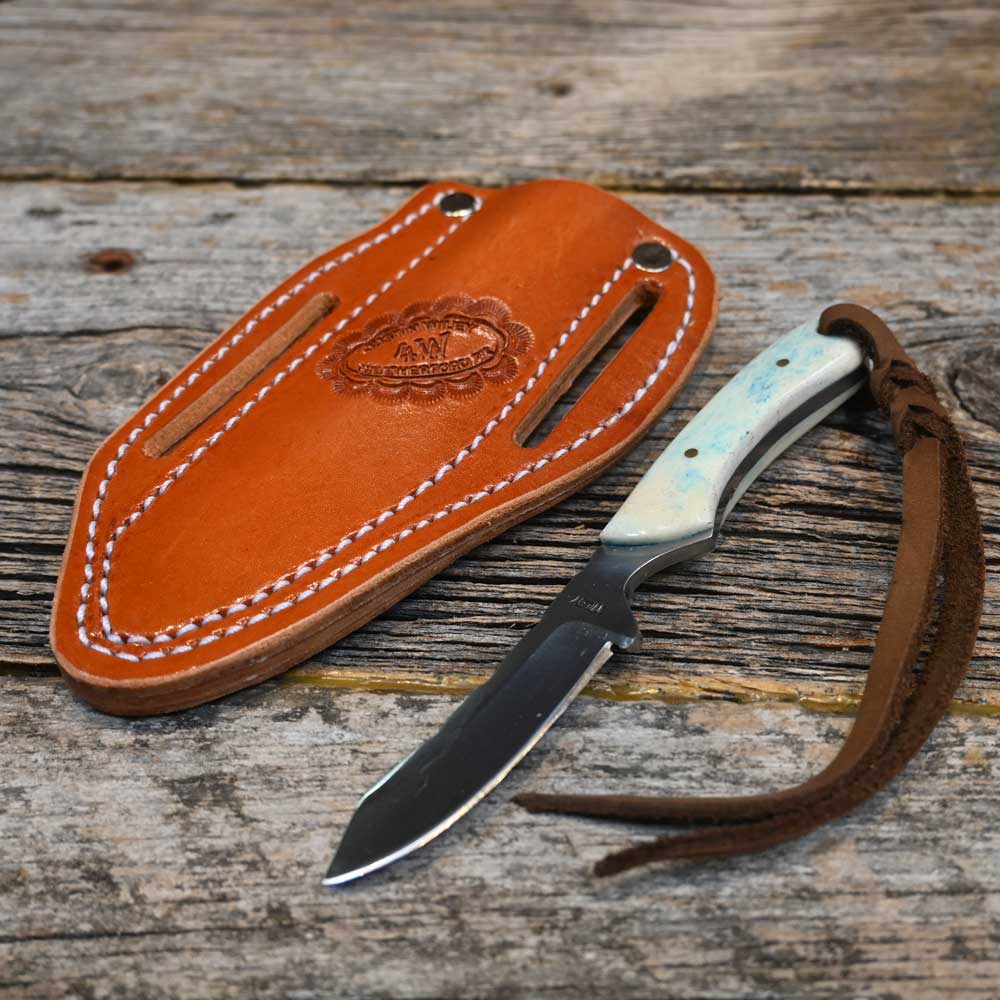 Justin Wiley Handmade Knife with Leather Sheath WK036 Knives Justin Wiley   