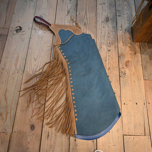 Nice Sky Blue Jeremiah Miller Stepthroughs Chaps - CHAP1072 Tack - Chaps & Chinks Jeremiah Miller