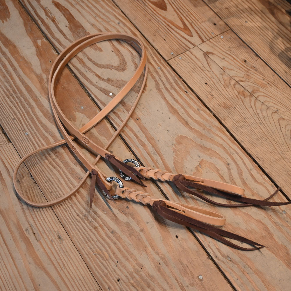 Joe Hipp 8ft. Roping Reins with Silver Conchos and Buckles JHL053 Tack - Reins Joe Hipp