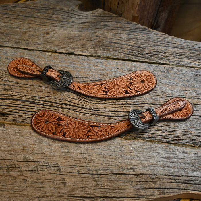 Casey Tew Medium Spur Straps w/ Kerry Kelley Buckles