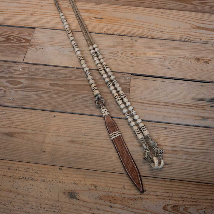 Handmade Jose Ortiz Rawhide Romel Reins Tack - Reins Jose Ortiz