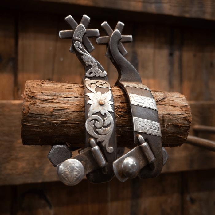 Jennings Silver Mounted 6pt Spurs