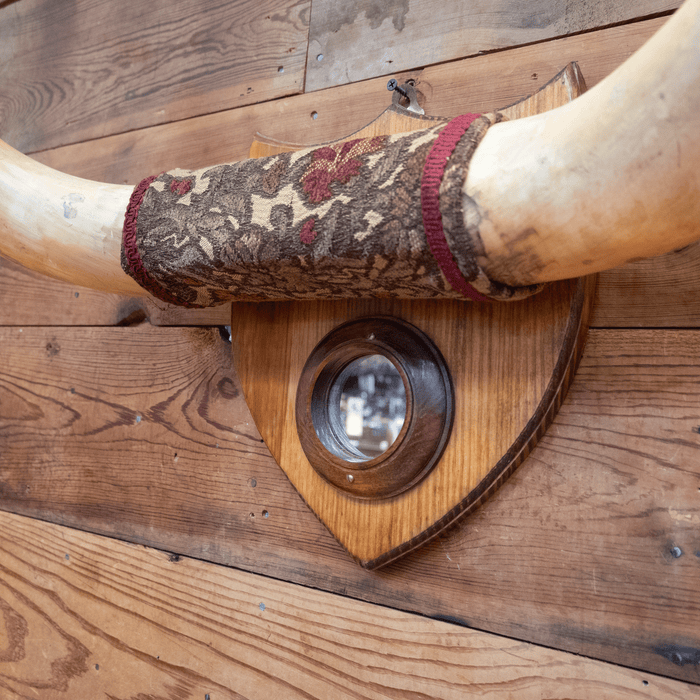 Early 1900's Mounted Horns with Mirror
