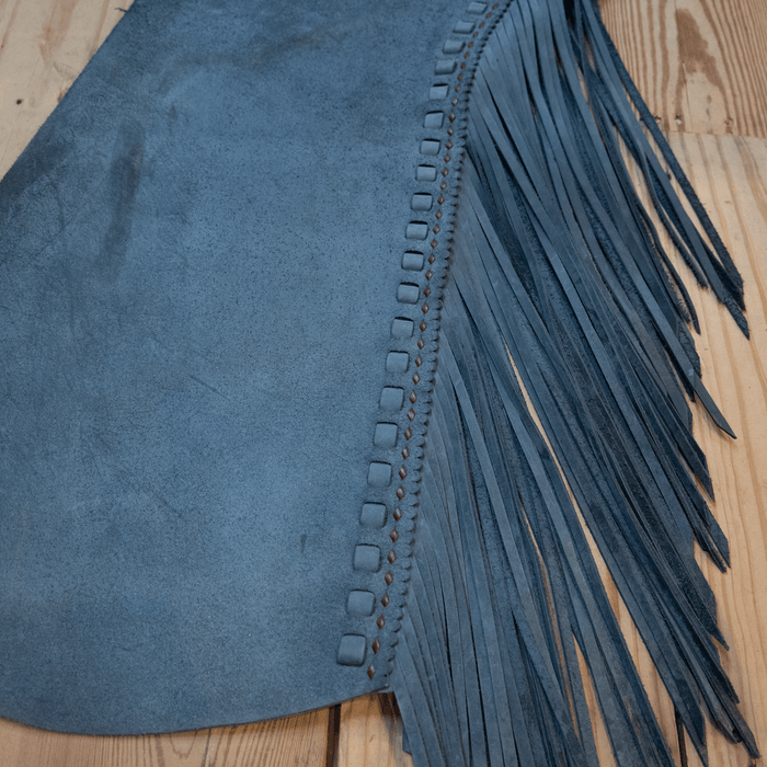 Blue Roughout Stepthrough w/Long Fringe