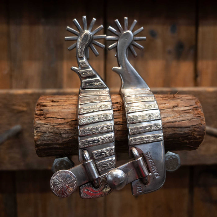 Kamphaus Silver Mounted 12pt. Spurs