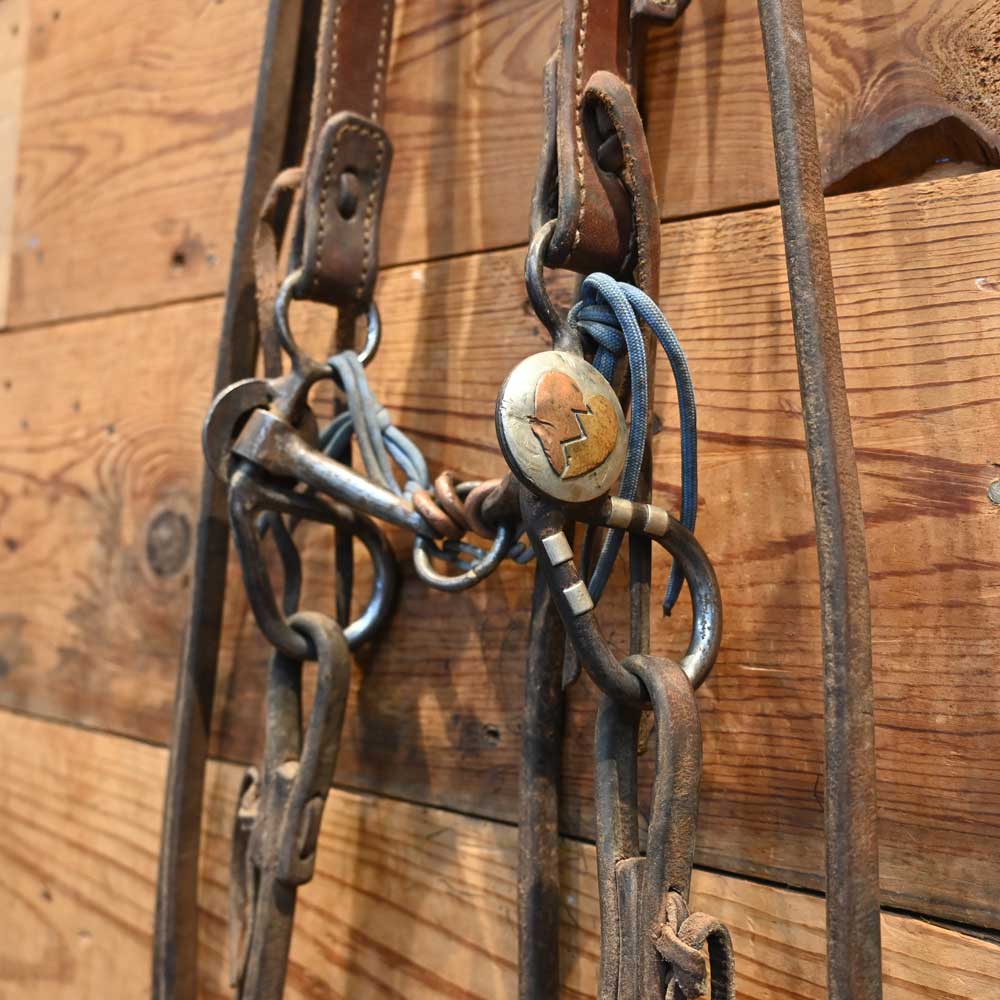 Bridle Rig - Mike Gillespie 3 piece smooth dogbone with Copper Rings Bit RIG714 Tack - Rigs Mike Gillespie   