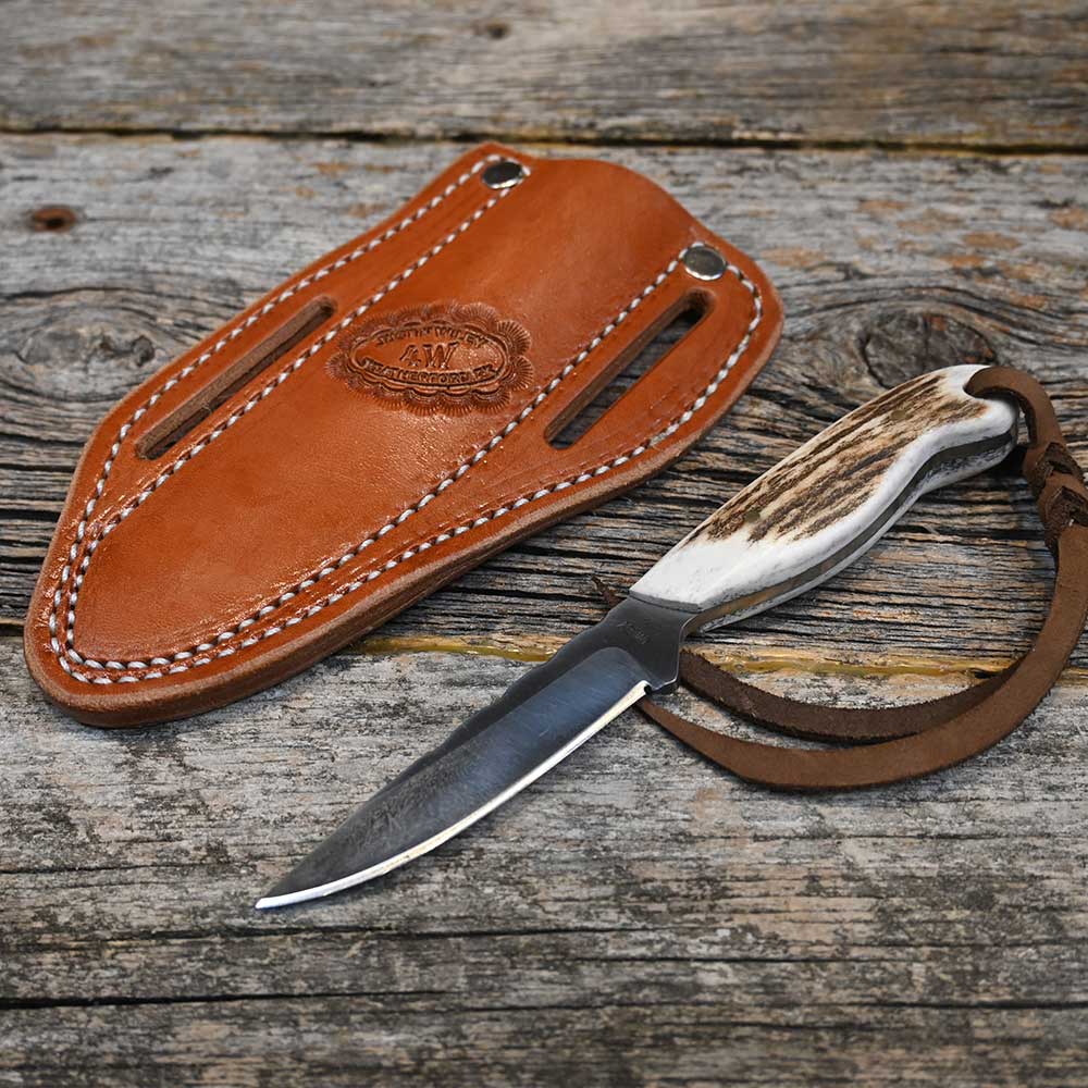 Justin Wiley Handmade Knife with Leather Sheath WK037 Knives Justin Wiley   