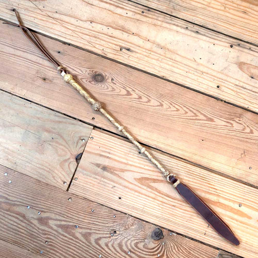 Bill Elliott Handmade 24" Quirt w/Popper Tack - Whips, Crops & Quirts Bill Elliott