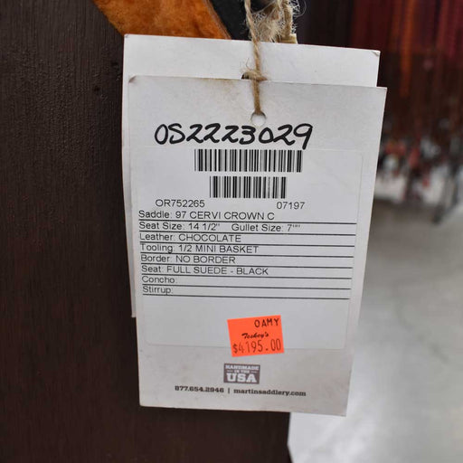 14.5" MARTIN CROWN C BARREL SADDLE Saddles - New Martin Saddlery