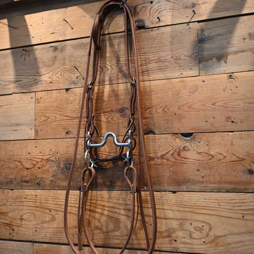 Stamped JB Silver Mounted Globe Bit Bridle Rig Tack - Rigs JB