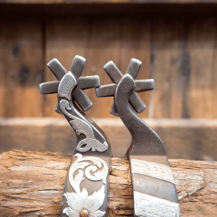 Jennings Silver Mounted 6pt Spurs