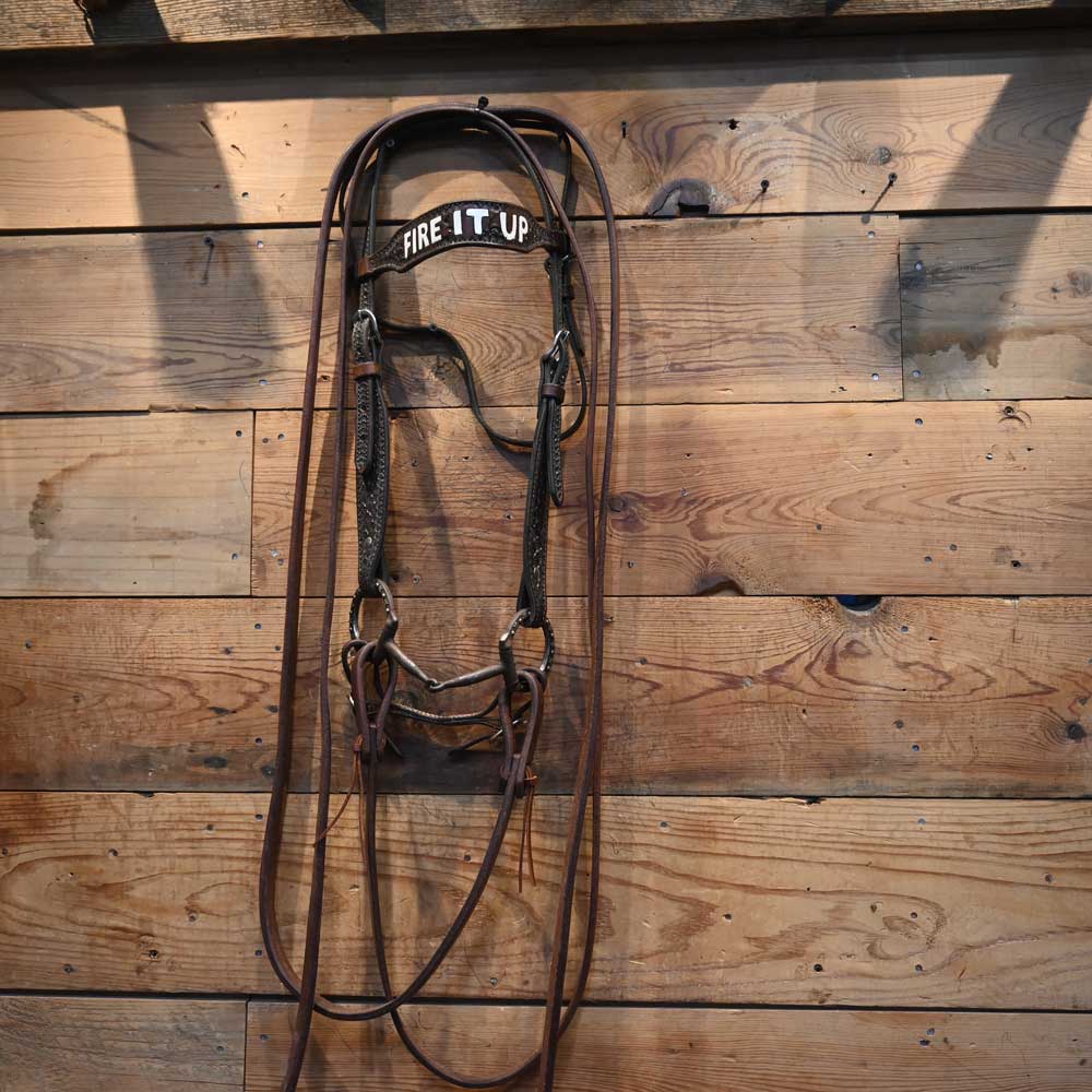 Bridle Rig - "FIRE IT UP " Small D-Ring Rig SBR589 Sale Barn MISC