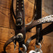 Vintage Bridle Accented w/ Copper Diamond Dots & Red concho buttons Tack - Rigs MISC