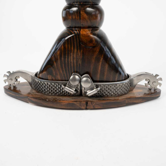 NEW SPUR DISPLAY STAND CUSTOM SILVER CONCHO ON TOP Sale Barn MISC   