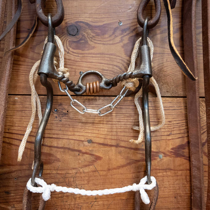 Twisted Wire Loose Port Bridle Rig w/ Single Ear Headstall