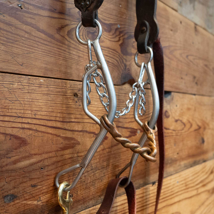 Twisted Wire Snaffle Bridle Rig w/ Single Ear Headstall