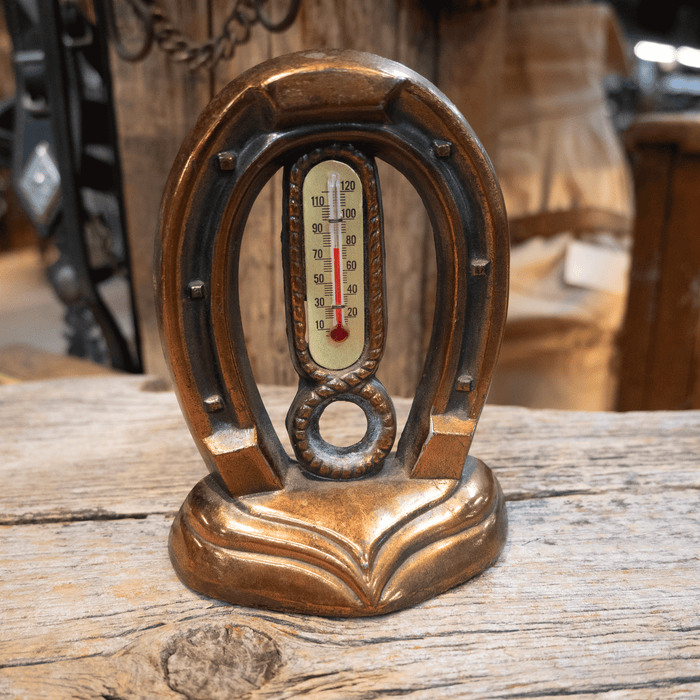 Vintage Horse Shoe Thermometer - Works