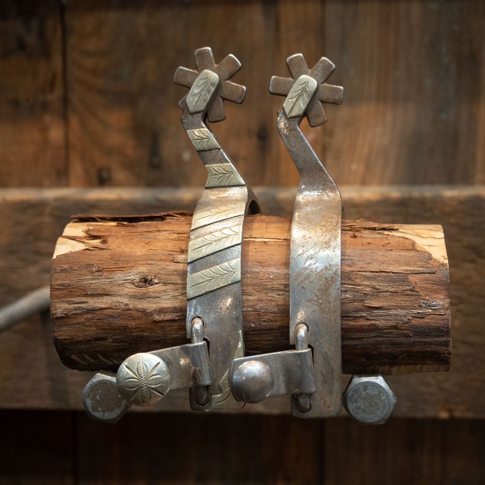 Cowpuncher Silver Mounted Spurs