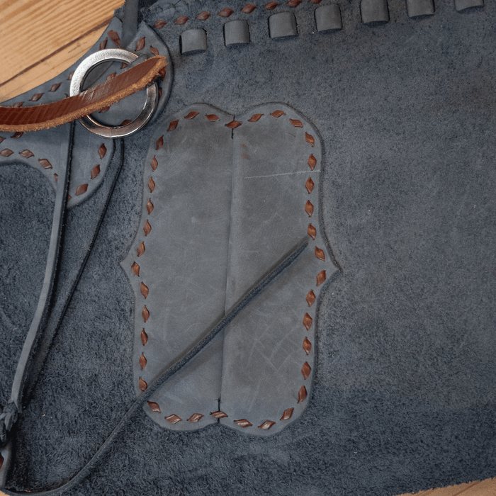 Blue Roughout Stepthrough w/Long Fringe