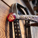 Vintage Bridle Accented w/ Copper Diamond Dots & Red concho buttons Tack - Rigs MISC