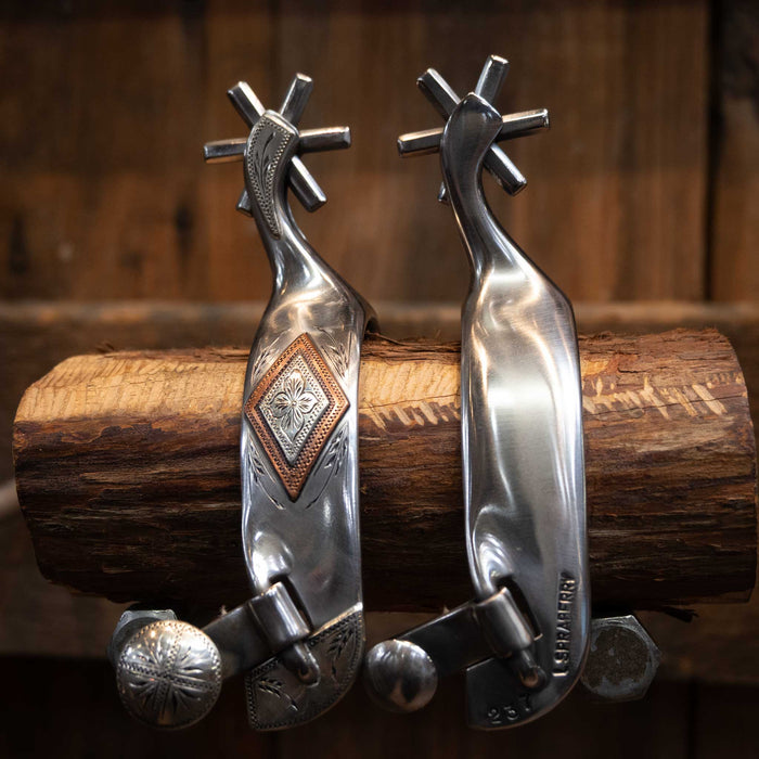 L Spraberry Silver Mounted Spurs 1315