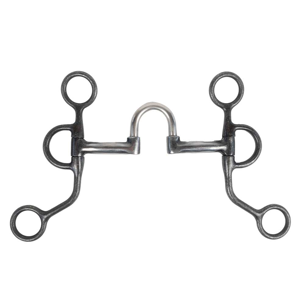 Mors De Correction Cheval Avec Rouleaux Cuivre - Embouchure 5" - Tige Vieillie Pro Trainer