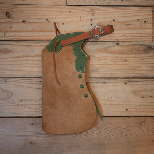 Kid's Tan Roughout Chaps Tack - Chaps & Chinks WLC