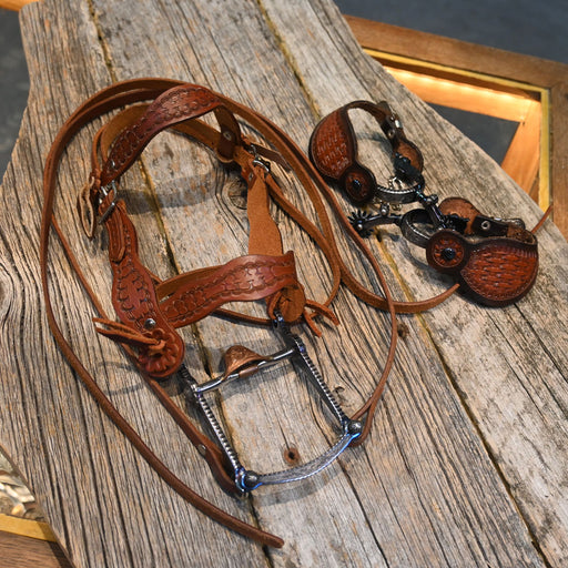 E. Garcia Miniature Silver Mounted Bridle and Spur Set Collectibles Teskey's