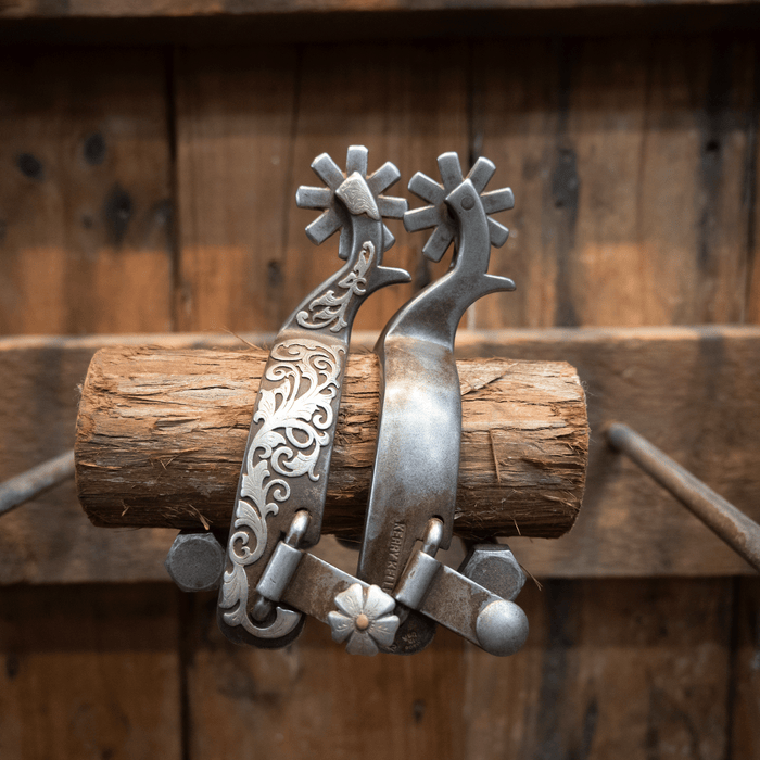 Kerry Kelley Silver Mounted 8pt Spurs