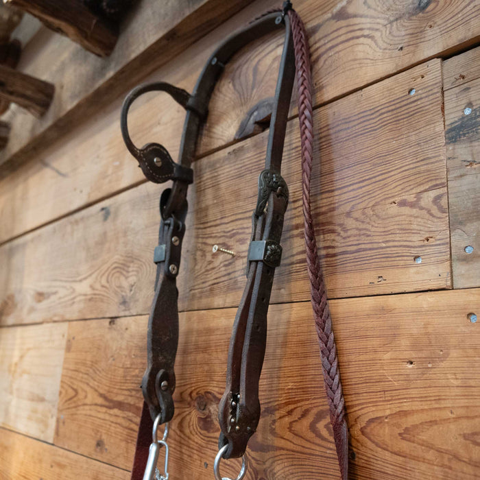 Twisted Wire Snaffle Bridle Rig w/ Single Ear Headstall