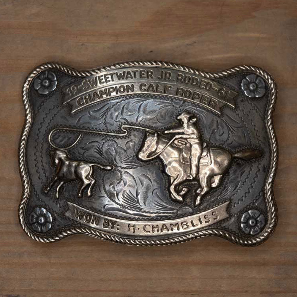 Cowboy Buckle by Houston Handmade Western Belt Buckle _CA284 Collectibles MISC   