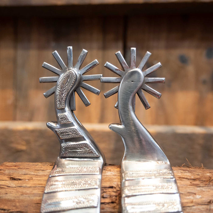 Kamphaus Silver Mounted 12pt. Spurs