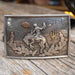 Khan Sterling Silver Bronc Buster Buckle ACCESSORIES - Additional Accessories - Buckles Ahmad Khan