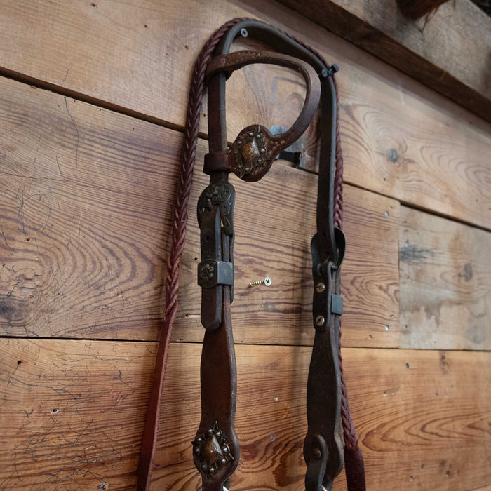Twisted Wire Snaffle Bridle Rig w/ Single Ear Headstall