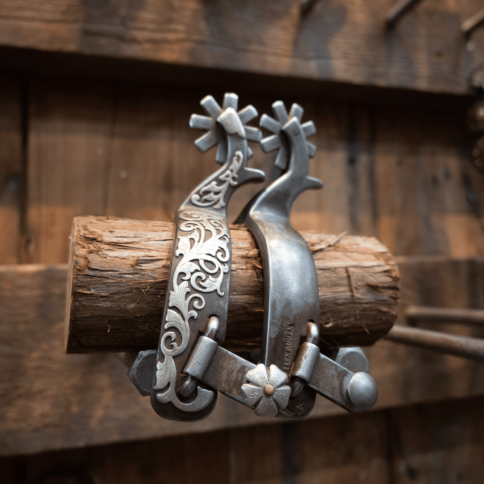 Kerry Kelley Silver Mounted 8pt Spurs