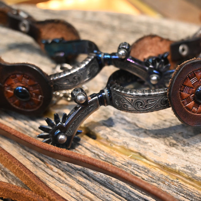 E. Garcia Miniature Silver Mounted Bridle and Spur Set Collectibles Teskey's