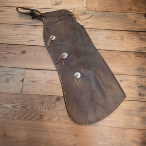 Early 1900's Batwing Chaps w/ 8 Brands on Yoke