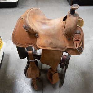 15" USED TESKEY'S ROPING SADDLE Saddles TESKEY'S SADDLERY LLC   